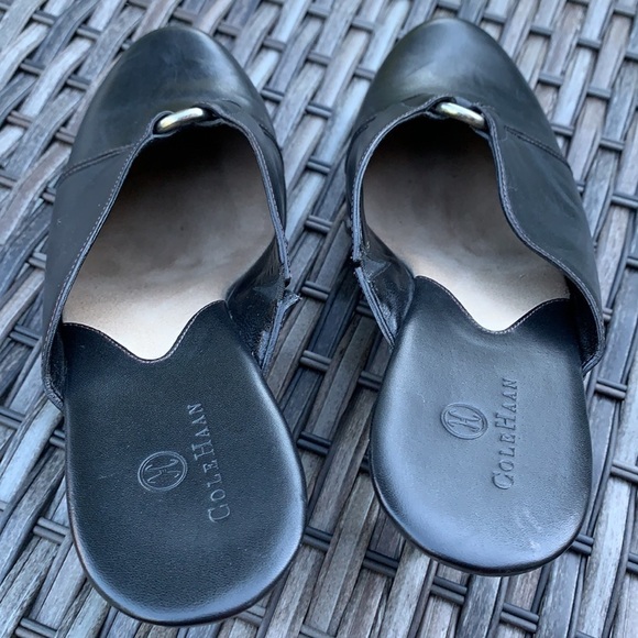 Cole Haan Kenna Clog Black Leather Studded Mules - Picture 8 of 16